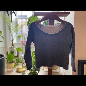 Heather blue Everlane sweatshirt